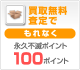 買取無料査定でもれなく永久不滅ポイント100ポイント