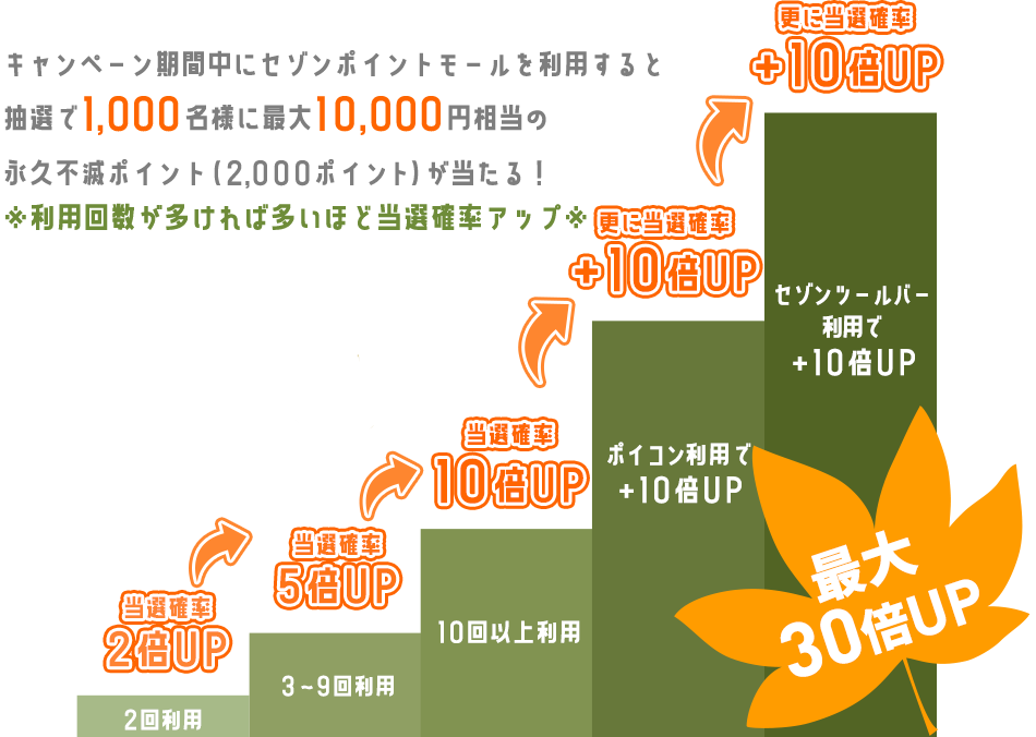 Ly[ԒɃZ]|Cg[𗘗pƒI1,000lɍő10,000~̉ivsŃ|Cgi2,000|CgjIp񐔂ΑقǓImAbv