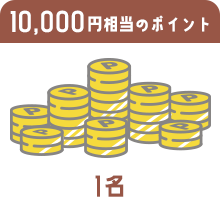 10,000円相当のポイント 1名