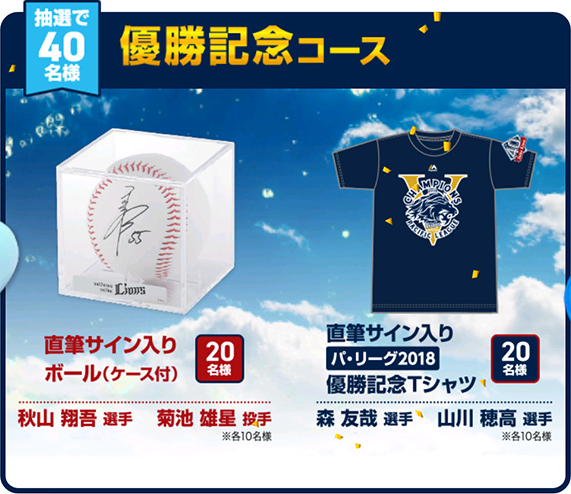 埼玉西武ライオンズ優勝キャンペーン ｜セゾンポイントモール