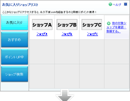 リストからショップを選ぶと、ショップ詳細ウィンドウが開きます。