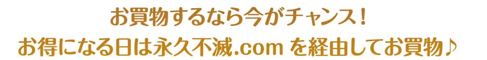お買物するなら今がチャンス!